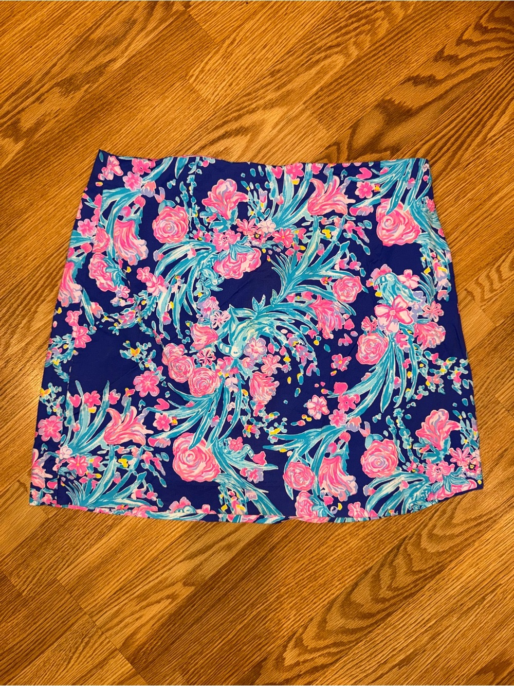 Lilly Pulitzer Izzy Skirt in Corsica Blue Toucan Party floral print Size 14